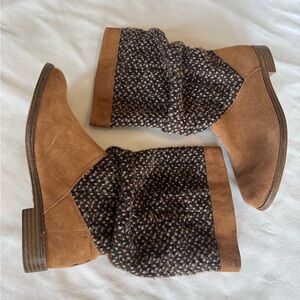 TOMS women’s Suede and Woven wool Women's Boots size 8